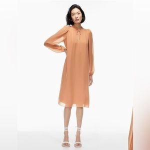 Aritzia Aritzia Wilfred Molly Midi Dress Size Medium  Colour Soft Terracotta